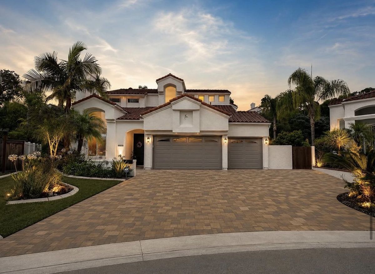 Professionally installed paver driveway